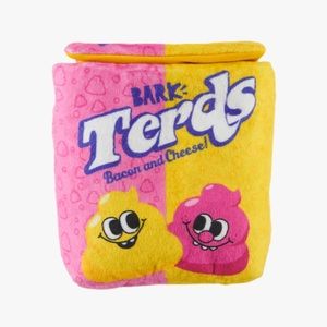 BARK Box “Terds candy” crinkle squeaky dog toy